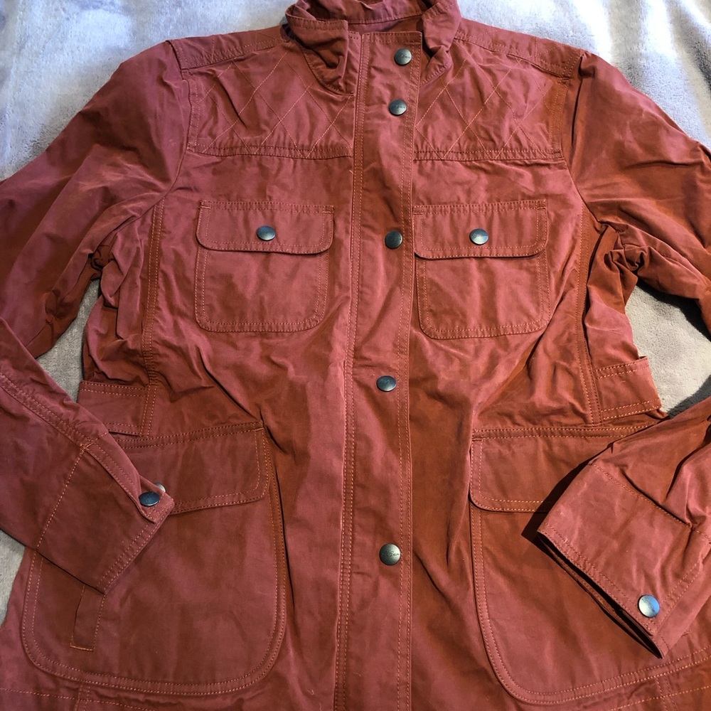 NWT LL Bean Signature Waxed Field Jacket Fire Brick Size Large